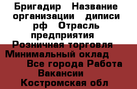 Бригадир › Название организации ­ диписи.рф › Отрасль предприятия ­ Розничная торговля › Минимальный оклад ­ 35 000 - Все города Работа » Вакансии   . Костромская обл.